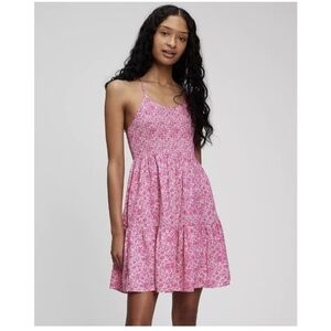 pink and white GAP strappy sun dress Large